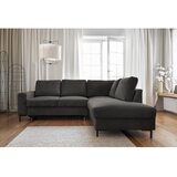 Miuform Temno siva raztegljiva kotna sedežna garnitura iz rebrastega žameta (desni kot) Lofty Lilly – | Shoptok.si