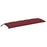  Jastuk za vrtnu klupu crvena boja vina 150x50x7 cm od tkanine | shoptok.hr