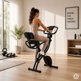  Sklopivi magnetski sobni bicikl s trakama otpora za leđa, 8 razina otpora, 120 kg MOVEPRO Slike