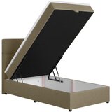 MID.YOU POSTELJA Z VZMETNICO 100 cm x 200 cm , tekstil, leseni material bež | Shoptok.si