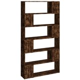vidaXL Knjižna omara/pregrada dimljeni hrast 100x24x188 cm, (20978404) | Shoptok.si