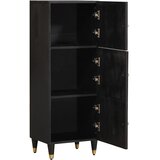  Highboard s policom Crna 40 x 33 x 110 cm Čvrsto drvo manga | shoptok.hr