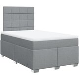  Krevet s oprugama i madracem svjetlosivi 120x190 cm od tkanine | shoptok.hr