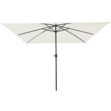 vidaXL Kvadratni vrtni suncobran 295x245 cm Pješčano bijeli | shoptok.hr