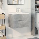  2-dijelni set kupaonskog namještaja siva boja betona drveni 60 x 38.5 x 45 cm | shoptok.hr