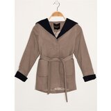 Dewberry Z8002 GIRLS COAT-BEIGE cene
