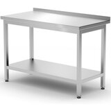 Hendi Stenska delovna miza z robom police Budget Line STEEL 1000 x 600 x 850 mm - 817278, (21389208) Cene