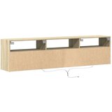 vidaXL Stenska TV omarica z LED lučkami sonoma hrast 180x31x45 cm | Shoptok.si