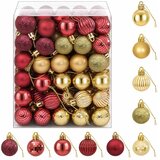  Set božićnih kuglica 150 kom. Zlatna i vinsko crvena 3 cm - Zlatna i vinsko crvena | shoptok.hr