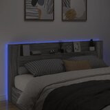 Ormarić za uzglavlje LED sivom sonomom 220x16,5x103,5 cm | Eponuda.com