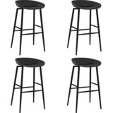 vidaXL barski stoli 4 kosi črni | Shoptok.si