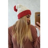 Kesi Cap with fleece Bibiana K264 burgundy + ecru | shoptok.hr