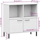  Regal za knjige bijeli 90x35x90,5 cm drveni OSLO | shoptok.hr