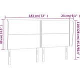  Uzglavlje s ušima tamnozeleno 183x23x118/128 cm baršunasto | shoptok.hr