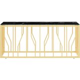  Klubska mizica zlata 110x45x45 cm nerjaveče jeklo in | Shoptok.si