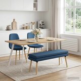  Klupa s dvostrukim slojem Plava 110 x 40 x 47 cm Tkanina Cijene