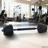  2-u-1 set bučica i olimpijske šipke 30 kg Crna i Plava | shoptok.hr