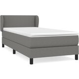 Maison Chic Box spring postelja - Vzmetna postelja z vzmetnico temno siva 90x200 cm blago SL13462, (21905157) Cene