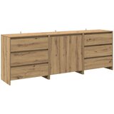 3-dijelni komoda boja hrast artisan konstruirano drvo | shoptok.hr