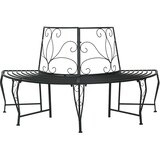  Klupa pod drvetom 4-Broj sjedala 160 x 80 x 89 cm Čelik Crna | shoptok.hr