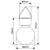 Globo Viseča solarna svetilka (premer: 6 cm, višina: 15,7 cm, RGB) | Shoptok.si