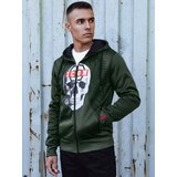 DStreet Bluza męska rozpinana z kapturem zielona | shoptok.hr