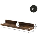  Set 3x zidne police SHELFY braon | Eponuda.com