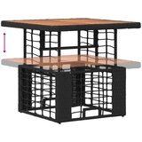 Komplet za jedilnico v vrtu z blazino 3 pcs Črna in siva, (5000270512) | Shoptok.si