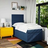 vidaXL Krevet s oprugama i madracem plavi 90 x 200 cm od tkanine | shoptok.hr
