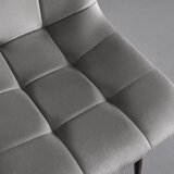 Bessagi Home stol ria, rjavosiva, žamet | Shoptok.si