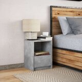 vidaXL Noćni ormarić s LED svjetlima siva boja betona | shoptok.hr