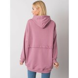 Fashion Hunters Dirty pink women's kangaroo sweatshirt Cene