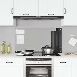 vidaXL Kuhinjski Backsplash Tamna siva Kaljeno staklo 110 x 60 cm | shoptok.hr