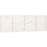 Maison Chic stensko posteljno vzglavje - vzglavna omarica - nočna omarica belo 206x3x63 cm trdna borovina, (21706580) | Shoptok.si