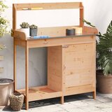 vidaXL Stol za sadnju s ormarićem 110 5x45x124 5 cm masivna jelovina | shoptok.hr