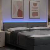  LED glava kreveta s LED trakama Svijetlo siva 200 cm tkanina | shoptok.hr