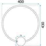 Toolight Zidni svijećnjak LED APP1395-CP BLACK 40cm | shoptok.hr