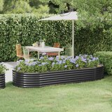Furnova Visoka greda iz prašno premazanega jekla 249x100x36 cm antracit, (21931233) | Shoptok.si