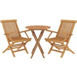  3-dijelni vrtni blagovaonski set od masivne tikovine | shoptok.hr