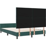 vidaXL Postelja Temno Zelena 140x190 cm Žamet, (22049387) | Shoptok.si