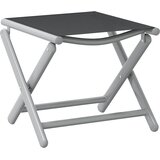  Sklopivi oslonac za noge crno-srebrni od tekstilena i aluminija | shoptok.hr
