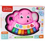  Interaktivni klavir s motivom slona i zvukovima životinja - rozi | shoptok.hr