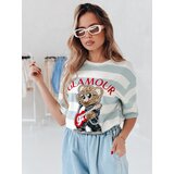 DStreet T-shirt damskie oversize w paski z haftem STRIPROCK j.niebieski | Shoptok.si