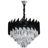 Toolight Viseća lampa s kristalima G063-CP 50cm crna | shoptok.hr