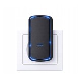 Bežično 230v led elektroničko zvono 38 melodija do 130m ip68 crno 2 | shoptok.hr