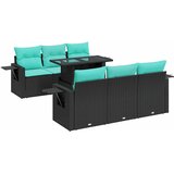vidaXL Vrtna sedežna garnitura z blazinami 7-delna rjav ratan/akacija, (22048349) | Shoptok.si