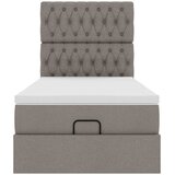  Otomanski krevet s madracem i LED smeđesivi 90x200 cm tkanine | shoptok.hr