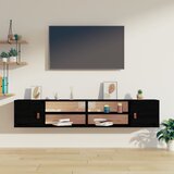 Maison Chic Stenska omarica - Zidna omarica 2 kosa črna 80x30x30 cm trdna borovina iu785, (22063549) | Shoptok.si