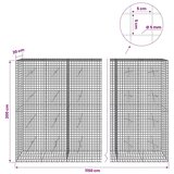  Gabion s žicom debljine 5 mm i mrežom 5x5 cm 1150x20x200 cm - 20 cm 200 cm 1150 cm | shoptok.hr