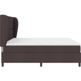  Box Spring postelja z vzmetnico v temno rjavi barvi, 200x200 cm tkanina, (22051756) | Shoptok.si